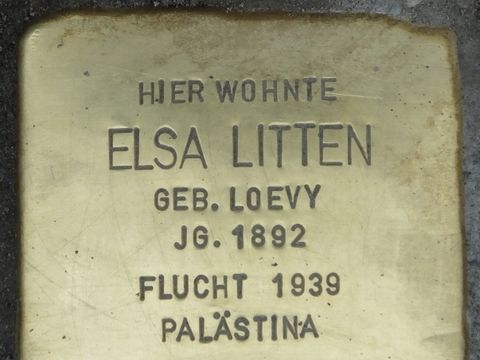 Stolperstein Elsa Litten, Foto:H.-J. Hupka, 2014