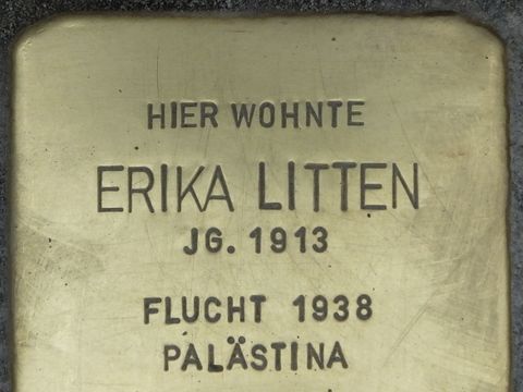 Stolperstein Erika Litten, Foto:H.-J. Hupka, 2014