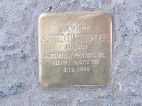 Stolperstein Alfred Hamburger, Okt. 2012