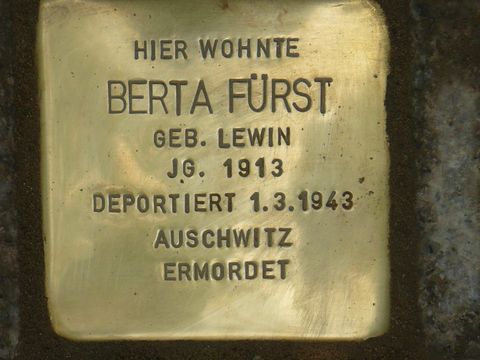 Stolperstein für Berta Fürst