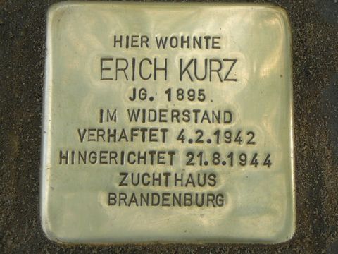 Stolperstein Erich Kurz