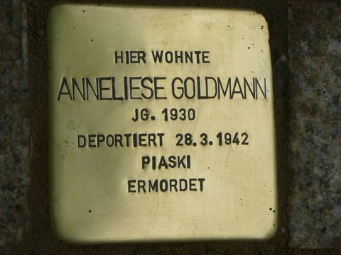 Stolperstein für Anneliese Goldmann
