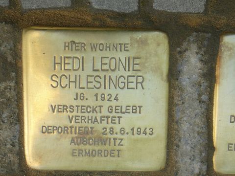 Stolperstein Hedi Leonie Schlesinger (Bild: Stolpersteine-Initiative CW, W. Knoll)
