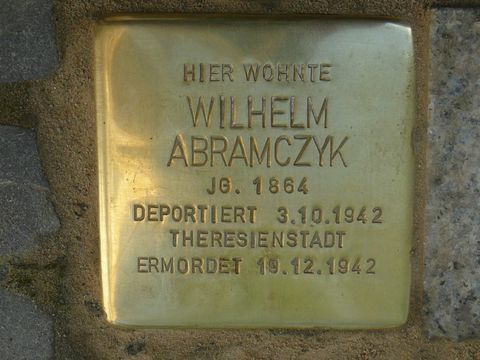 Stolperstein Wilhelm Abramczyk (Bild: Stolpersteine-Initiative CW, W. Knoll)