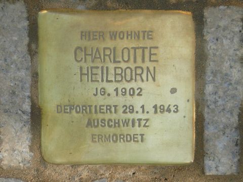 Stolperstein Charlotte Heilborn (Bild: Stolpersteine-Initiative CW, W. Knoll)