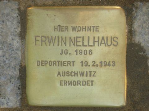 Stolperstein Erwin Nellhaus (Bild: Stolpersteine-Initiative CW, W. Knoll)