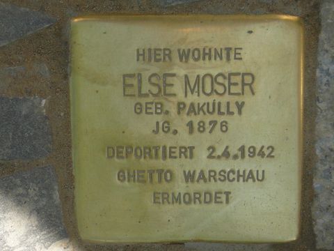 Stolperstein Else Moser (Bild: Stolpersteine-Initiative CW, W. Knoll)