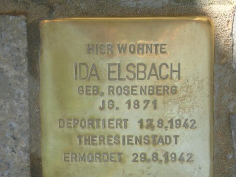 Stolperstein Ida Elsbach (Bild: Stolpersteine-Initiative CW, W. Knoll)