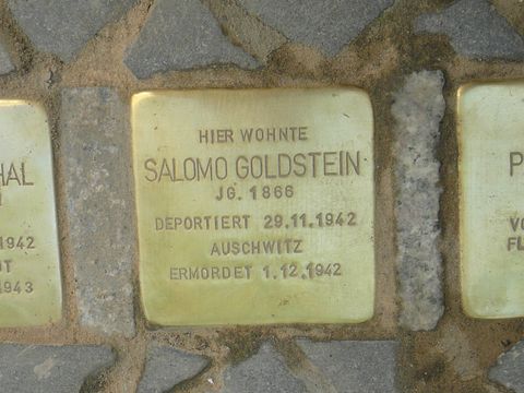 Stolperstein Salomo Goldstein (Bild: Stolpersteine-Initiative CW, W. Knoll)