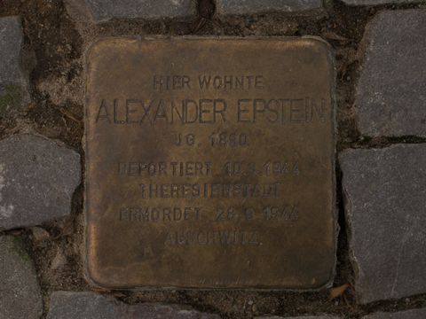 Stolperstein Alexander Epstein, Foto: A. Bukschat & C. Flegel, 22.07.2012