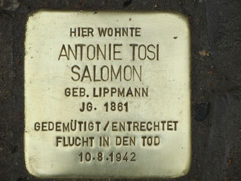 Stolperstein Antonie Tosi Salomon, April 2013