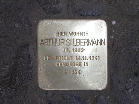 Stolperstein Arthur Silbermann, Foto: F. Siebold