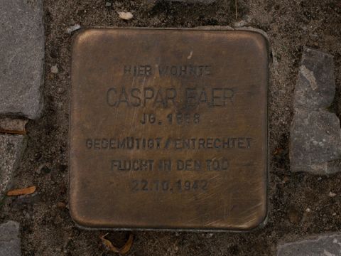 Stolperstein Caspar Baer, 25.08.2012