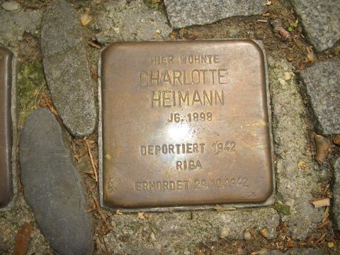 Stolperstein für Charlotte Heimann
