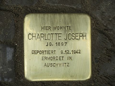 Stolperstein Charlotte Joseph, Foto: F. Siebold, Mai 2013