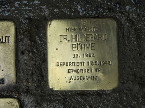 Stolperstein Dr. Hildegard Böhme