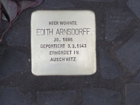 Stolperstein Edith Arnsdorff, April 2013