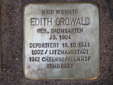 Stolperstein Edith Growald