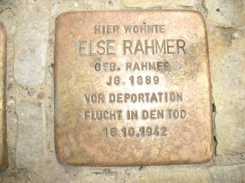 Stolperstein für Else Rahmer