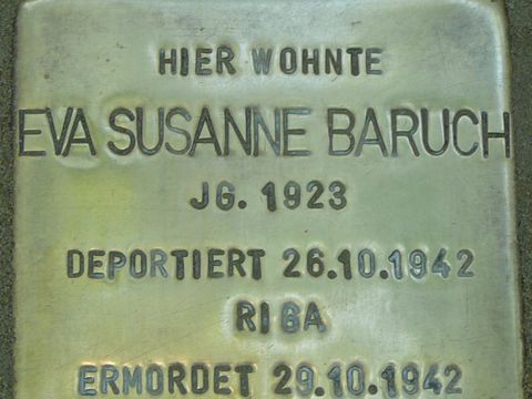 Stolperstein für Eva Susanne Baruch