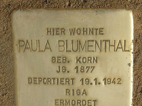 Stolperstein für Paula Blumenthal