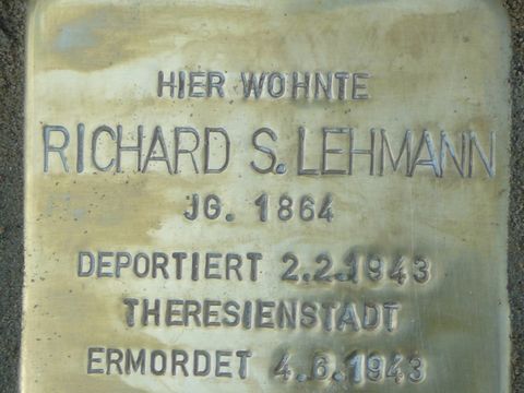Stolperstein für Richard S. Lehmann