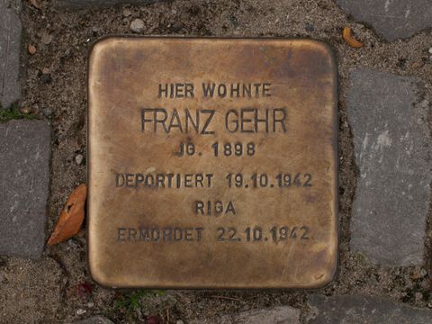 Stolperstein Franz Gehr, 25.08.2012