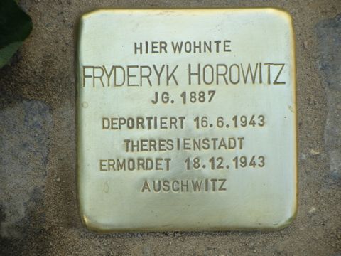 Stolperstein Fryderyk Horowitz, Foto: F. Siebold, 2013