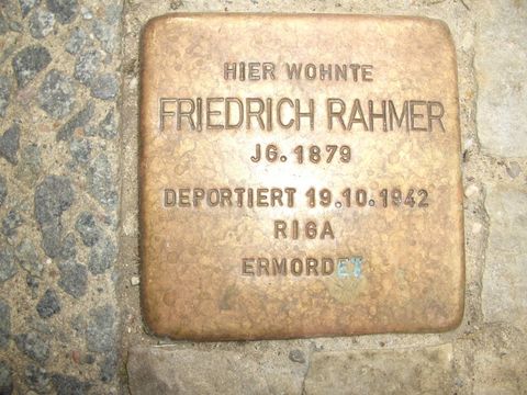 Stolperstein für Friedrich Rahmer