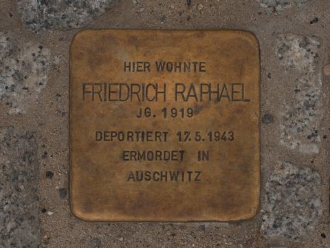 Stolperstein Friedrich Raphael, 10.06.2012