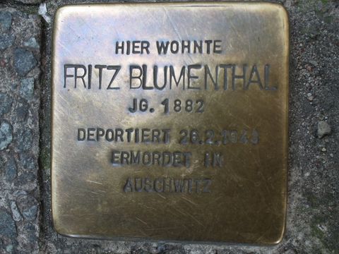 Stolperstein Fritz Blumenthal, 18.10.2011