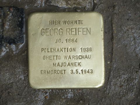 Stolperstein Georg Reifen, April 2013