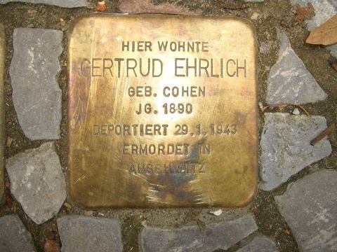 Stolperstein für Gertrud Ehrlich, Foto: J.Held, 27.07.2011