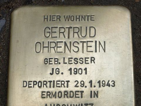Stolperstein Gertrud Ohrenstein, 2013