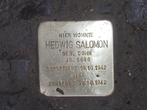 Stolperstein Hedwig Salomon, Foto: F. Siebold