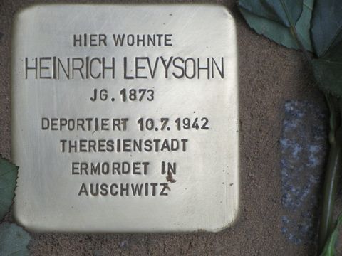 Stolperstein Heinrich Levysohn, Foto: F. Siebold, April 2013