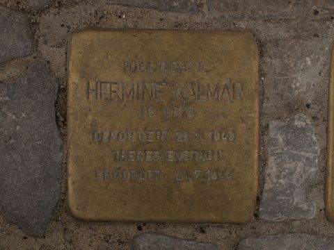 Stolperstein Hermine Kalmár, Foto: A. Bukschat & C. Flegel, 25.08.2012