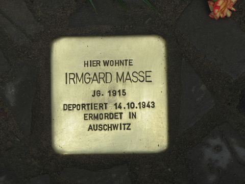 Stolperstein Irmgard Masse, Juni 2013