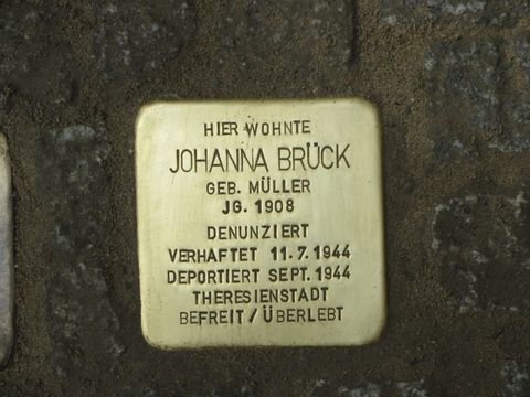 Stolperstein Johanna Brück, April 2013