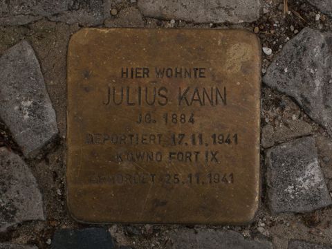 Stolperstein Julius Kann, 22.07.2012