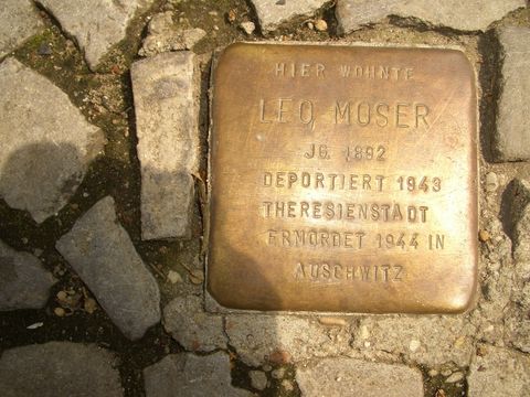 Stolperstein Leo Moser (Bild: BA CW, Held)