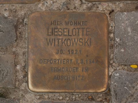 Stolperstein Lieselotte Witkowski