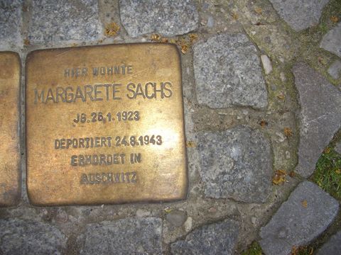 Stolperstein für Margarete Sachs