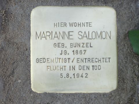Stolperstein Marianne Salomon, April 2013