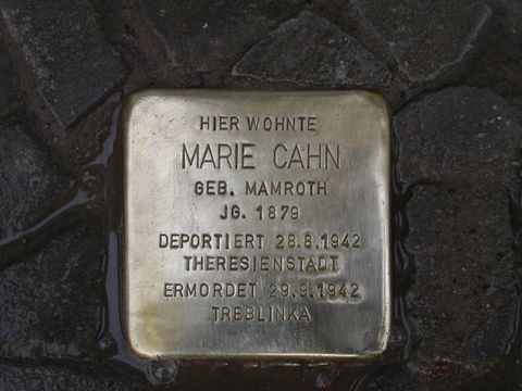 Stolperstein Marie Cahn