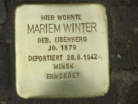 Stolperstein Mariem Winter, April 2013