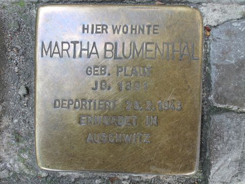 Stolperstein Martha Blumenthal, 18.10.2011