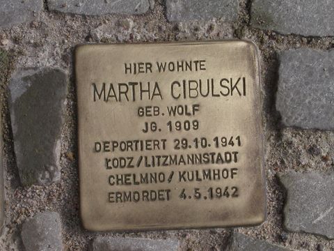 Stolperstein Martha Cibulski