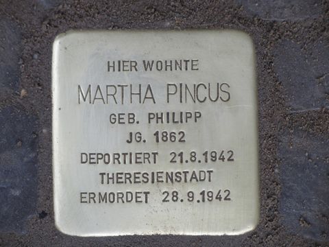 Stolperstein Martha Pincus, April 2013