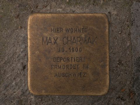 Stolperstein Max Charmak, Foto: Bukschat & Flegel